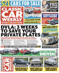 Classic Car Weekly Cover 27 November 2019