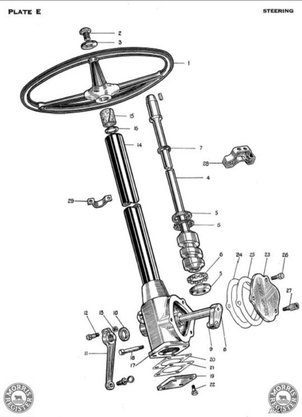 Steering-exploded-diagram – Morris Register